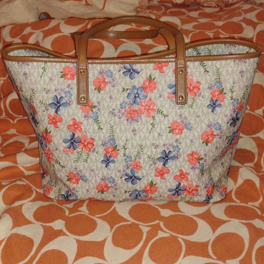 Michael Kors Floral Monogram Carter Tote